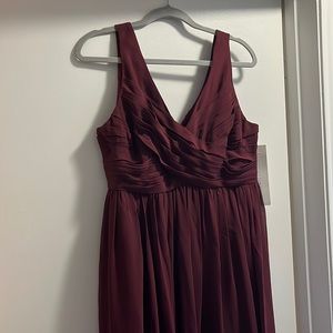 Revelry Dress Chiffon Merlot Size 12